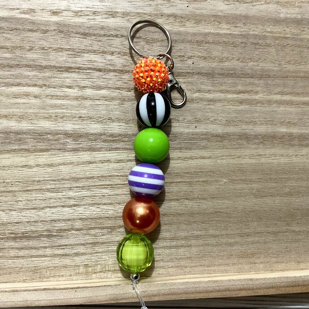 Spooky Halloween Beaded Keychain - Fun, Festive, and Unique